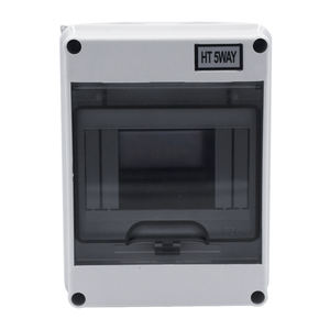 Boîte de distribution d'énergie à 5 voies Boîte en plastique étanche ATS électrique 12x9x16 cm - Product Image 1