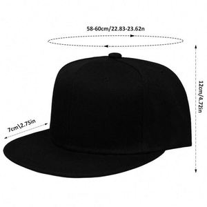 Wholesale 6 Panel Flat Brim Gorras High Profile Plain Basketball Cap Hiphop Style Sports Snapback <b>Hat</b> - Product Image 2
