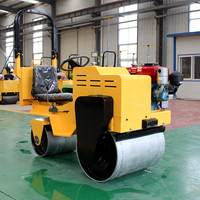 Machines de construction 700kg compacteur de rouleau de route d'asphalte 2ton 1.5ton 3ton 1ton petit rouleau de route vibrant à Double tambour
