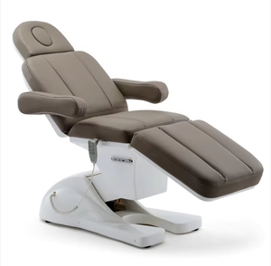 Cama Eléctrica Moderna Marrón para Técnicos de Pestañas, Mesa de Masaje Ajustable, Muebles para Clínica Estética, Tratamientos Faciales y de Pestañas, Belleza - Product Image 1