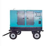 Groupe électrogène diesel silencieux monté sur remorque 50 kW/62,5 kVA triphasé 220 V/380 V, station d'alimentation portable haute efficacité 1800 tr/min