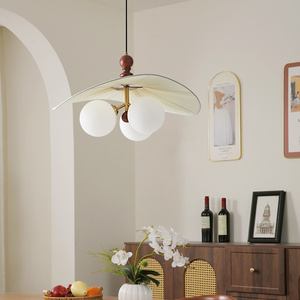 Lámpara Colgante Moderna de Tela Ondulada con 3 Luces, Estilo Nórdico Boho, para Sala de Estar o Isla - Product Image 2