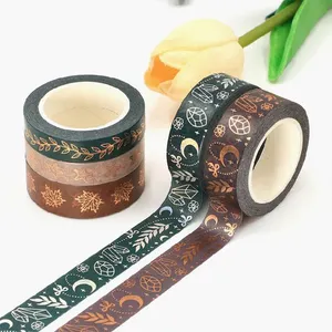 Venda quente Fabricação Personalizado Impresso Natal Decorativo Biodegradável Folha Japonesa Washi Tape