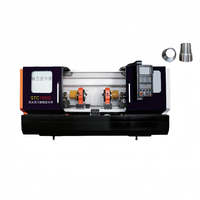 Tour à fileter CNC horizontal robuste QK1352 pour tuyaux de 520 mm avec double mandrin et commande hydraulique pour le filetage et le tournage