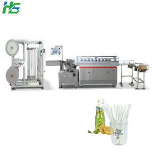 Hongshuo HS-XGJ nước trái cây PLA tốc độ cao đa-máy cắt tự động phân hủy sinh học giấy uống rơm Máy làm