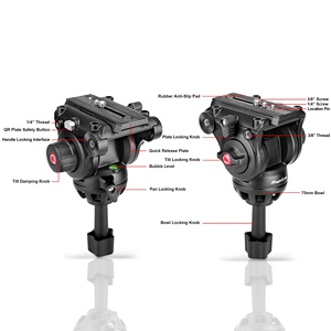 Trépied de diffusion robuste avec tête fluide pour caméscope Canon Nikon <span class=keywords><strong>Sony</strong></span> DSLR - Product Image 4
