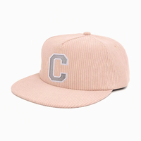 Casquette de baseball en velours côtelé de qualité supérieure personnalisée par le fabricant, profil bas, casquette en velours côtelé personnalisée