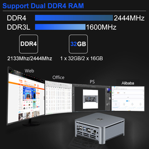 Helorpc in-Tel Core i5 8300H Win10 4KUHD NUC W/2ddr4 NVMe M.2 dp Loại C HTC gamer chơi game mini PC Máy tính để bàn có quạt - Product Image 3