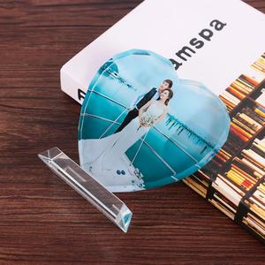 Nuova <span class=keywords><strong>Cornice</strong></span> Portafoto in Cristallo K9 Personalizzata a Forma di Cuore, Regalo di Compleanno per la Migliore Amica, Souvenir per Matrimonio - Product Image 5