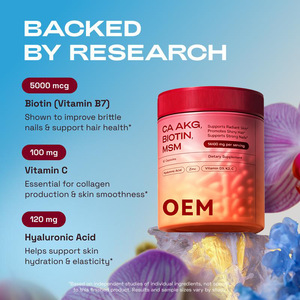 Cápsulas <span class=keywords><strong>de</strong></span> Biotina y MSM para Adultos, Salud del Cabello, Piel y Uñas, Aumento <span class=keywords><strong>de</strong></span> Energía, Bienestar, Suplemento Dietético, Inmunidad, Multivitamínico Herbal, Sueño, OEM - Product Image 2