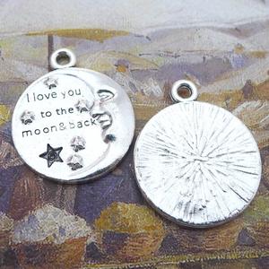 AA018310 Cadeau de fête des mères Bijoux Je t'aime jusqu'à la lune et le dos Pendentif Collier Porte-clés à <span class=keywords><strong>ma</strong></span> mère maman - Product Image 1