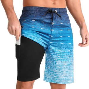 Men's Swimming Trunks <b>Boxer</b> Trunks Low Waist Washed Quick Dry Fashionable Back Bag Design Beach <b>Pants</b> Breathable - Product Image 3