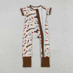 SR3497 rts Mameluco para Bebé con Estampado de Camuflaje Marrón para Caza de Patos, Mono de Manga Corta para Niños, Conjunto Infantil al por Mayor - Product Image 2