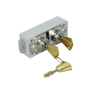 JZ-01 Safe Deposit <b>Box</b> Dual Brass Key <b>Lock</b> with UL Certificate with Master Key and Client Keys - Product Image 1