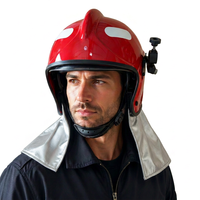 Casque de pompier Ayon Premium anti-perforation et ignifuge avec système de suspension intégré et double visière pour les pompiers