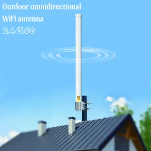 Antenne extérieure Omni Wifi 10dBi à gain élevé 2.4g 5.8g Antenne réseau Lan Wifi double bande 2.4 GHz