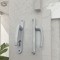 Poignée de serrure de porte à mortaise en alliage d'aluminium blanc de 85mm de conception moderne personnalisée en usine pour accessoires de porte et fenêtre levier de porte