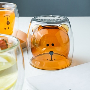 Atacado Bonito Animal Forma Copo De Leite De Vidro Anti-queimadura Caneca De Café Copo De Vidro Espessado - Product Image 1