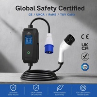 Stasiun Pengisian Daya EV Portabel 7kw dengan Layar 2,8 inci, Arus Dapat Diatur, Kabel 5 meter, Pengisi Daya EV Portabel yang Dapat Dilepas
