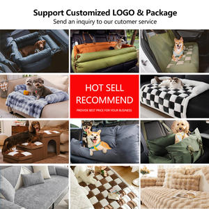 Asiento Elevador de Lujo de Piel Sintética para Perro con Hebillas de Seguridad OEM Personalizable para Coche para Gatos y Perros con LOGO Personalizado - Product Image 3