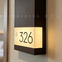Plaque de numéro de chambre d'hôtel LED, panneau mural d'identification de chambre d'appartement, signalétique de direction