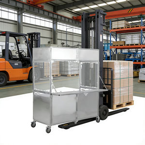 Carrito de Comida Plegable con Ruedas de Acero Inoxidable, 4 Ruedas, para Venta Ambulante de Snacks, Helados, Café y Dulces - Product Image 4