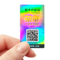 Étiquette holographique 3D argentée avec code QR de sécurité, impression personnalisée en usine, logo personnalisé, autocollant holographique sur mesure