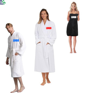 Peignoir de bain en molleton pour hommes et femmes, jupe de bain, LOGO personnalisé, chemise de nuit en flanelle, vêtements de nuit en peluche pour hôtel, vente en gros - Product Image 1