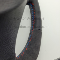 Volant de direction en cuir lisse microsuède pour l'intérieur automobile, M Performance pour BMW E90 E92 E93