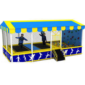 Kids Playground Indoor <b>Slide</b> Park Equipment Cheap Bungee Jumping <b>Bed</b> Big Size Trampoline - Product Image 1