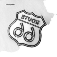 Brodé en gros meilleure qualité pas cher prix Route 66 US patch de broderie complet
