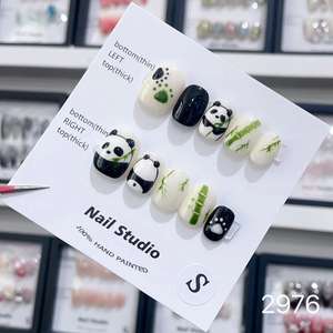 Caja personalizada hecha a mano al por mayor diseño lindo 3D dibujos animados acrílico Anime <span class=keywords><strong>Sanrio</strong></span> Kuromi Kitty gato arte prensa artificial <span class=keywords><strong>uñas</strong></span> - Product Image 6