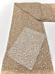 Ni.ai Aso EBI ผ้าลูกไม้แอฟริกันผ้าลูกไม้ประดับลูกปัดชุดแต่งงานปักเลื่อม - Product Image 6