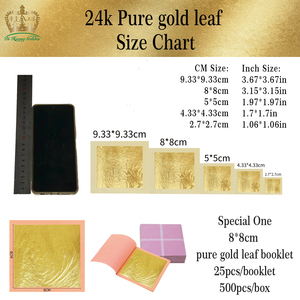 12k hoja de oro icono arte dorado para pintar Diy 25 hojas/libro Marco de Libro Rojo Dorado hoja de oro - Product Image 5