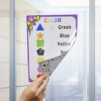 Portadocumentos Adhesivo Reposicionable, Reutilizable, de PVC, Multicolor, A3, A4, A5, para Pared de Vidrio, Oficina