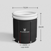 Conception détachable spéciale OEM pour nettoyer la baignoire portable pliante 340L Baignoire glacée gonflable extérieure