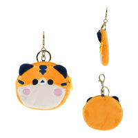 Dompet Koin Gantungan Kunci Boneka Harimau Lucu, Dompet Kecil Boneka Custom, Kantong Kunci Plush Lembut untuk Hadiah Promosi & Liburan