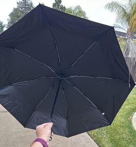 Mini parapluie portable 5 plis avec baleines en alliage, logo personnalisé, double usage soleil et pluie, protection UV, couleur personnalisable - Product Image 3