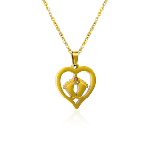 Collar con Colgante de Corazón Chapado en Oro 304 316, Cadena de Aleación Romántica para Mujer, Circonita Cúbica, Joyería para Uso Diario - Product Image 4