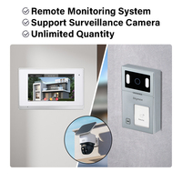 Moniteur FARHD 7 pouces, caméra CCTV sans fil avec connectivité mobile, bouton à une touche, vidéophone WiFi Tuya, IP VDP