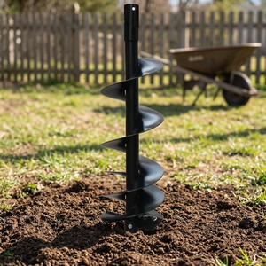Tarière de forage de poteaux robuste de 12 pouces pour excavatrice de 1 à 2,5 tonnes avec trépan hélicoïdal, pression de fonctionnement de 205 bars, pour le forage du métal - Product Image 3
