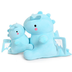 Peluche Dinosauro Blu Carino con Viso Paffuto e Coda Corta, Regalo di Compleanno per Bambini, Morbido Peluche Dinosauro - Product Image 2