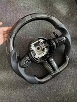 Volant en fibre de carbone avec LED et indicateur de régime pour BMW F10 F30 F20 F22 F91 F48 F25 E90 E60 E46 E92 M3 E87 E39 X5 E70 X6 E71 E82 E36 E91