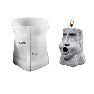 Early Riser DIY <span class=keywords><strong>divertido</strong></span> adorable parodia Stoneman decoración ornamento molde vela perfumada molde Rock <span class=keywords><strong>hombre</strong></span> retrato molde de silicona - Product Image 1