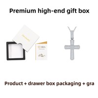 Collier pendentif croix en argent sterling et moissanite, bijoux géométriques hip-hop pour hommes et femmes