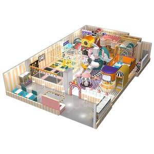 Aire de jeux intérieure sur <span class=keywords><strong>le</strong></span> thème du château, équipement de jeu pour enfants personnalisé, structure de jeu commerciale en matériaux souples - Product Image 2