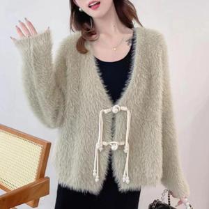 <span class=keywords><strong>Cardigan</strong></span> in maglia di visone corto da donna, caldo e versatile, <span class=keywords><strong>con</strong></span> pelliccia spessa, stile temperamento - Product Image 3
