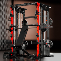 Máquina Smith Multifuncional para Gimnasio, Equipo Comercial de Fitness con Cable Cruzado y Rack de Sentadillas, de Fábrica en Xiamen