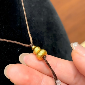 Collana con Ciondolo in Acciaio Inossidabile Placcato Oro K, Catena a Corda con Motivo Vegetale Minimalista, Regalo per Feste e Compleanni - Product Image 5