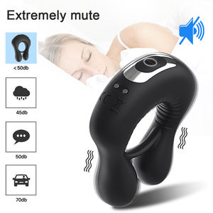 Vibratör Penisring gecikme boşalma Penis adam için horoz halka seks oyuncakları erkekler için erotik oyuncaklar çift titreşimli yüzük - Product Image 3